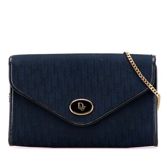 Pre-Loved Dior Oblique Canvas Chain Shoulder Bag - Picture 1 of 10